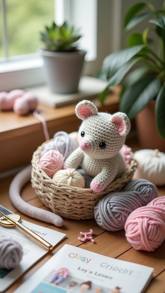 adorable plush opossum toy
