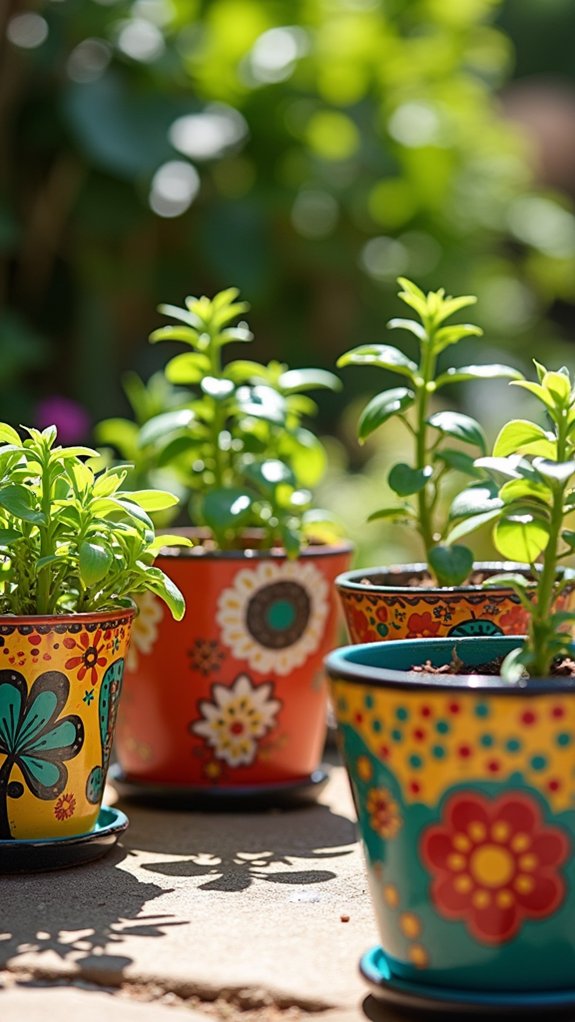 artistic ceramic plant pots