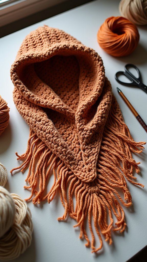 bohemian crochet neck warmer