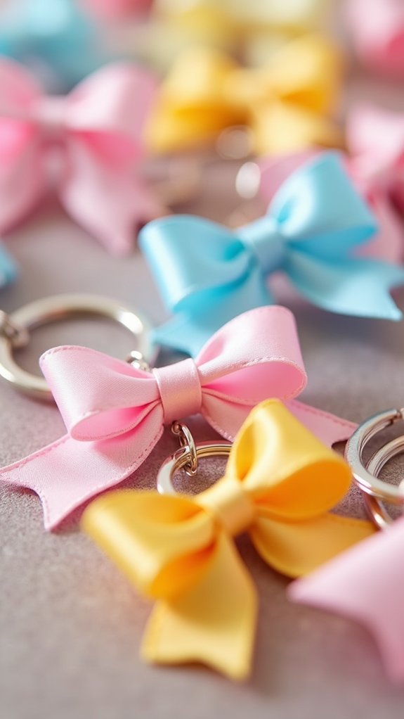 charming decorative ribbon keychains