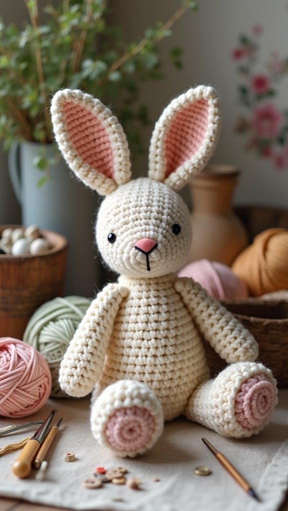 charming handcrafted crochet bunnies