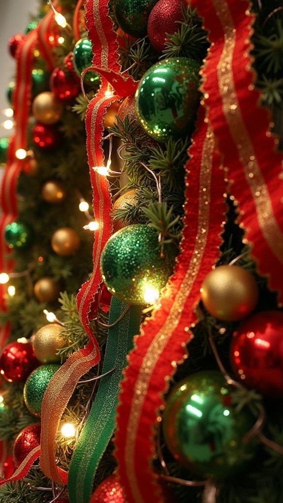 cheerful seasonal decorations displayed