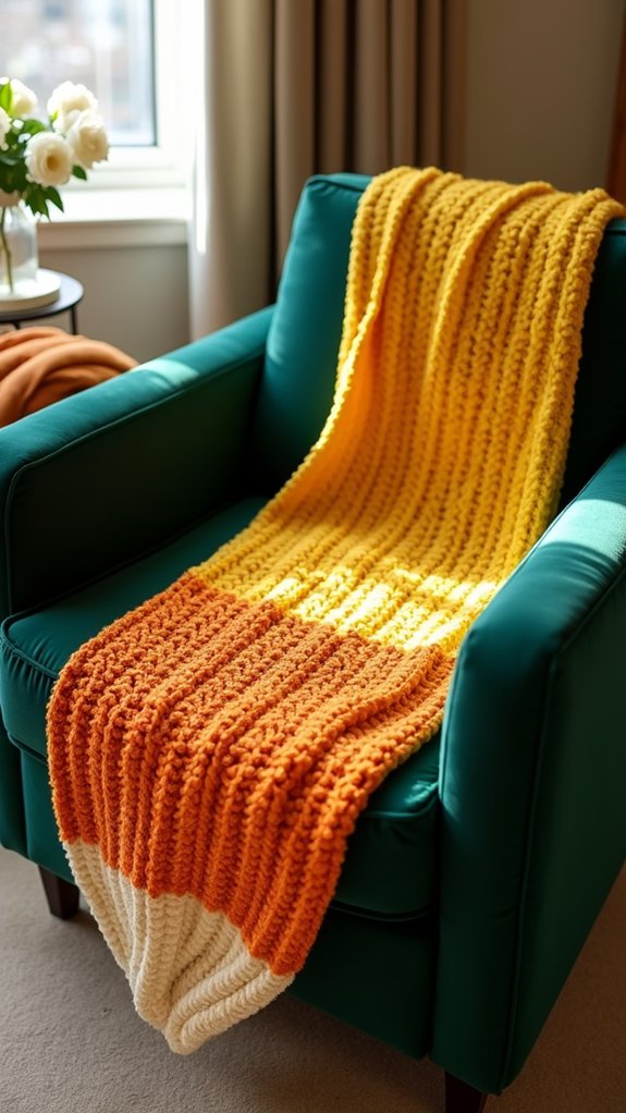 colorful candy corn scarf