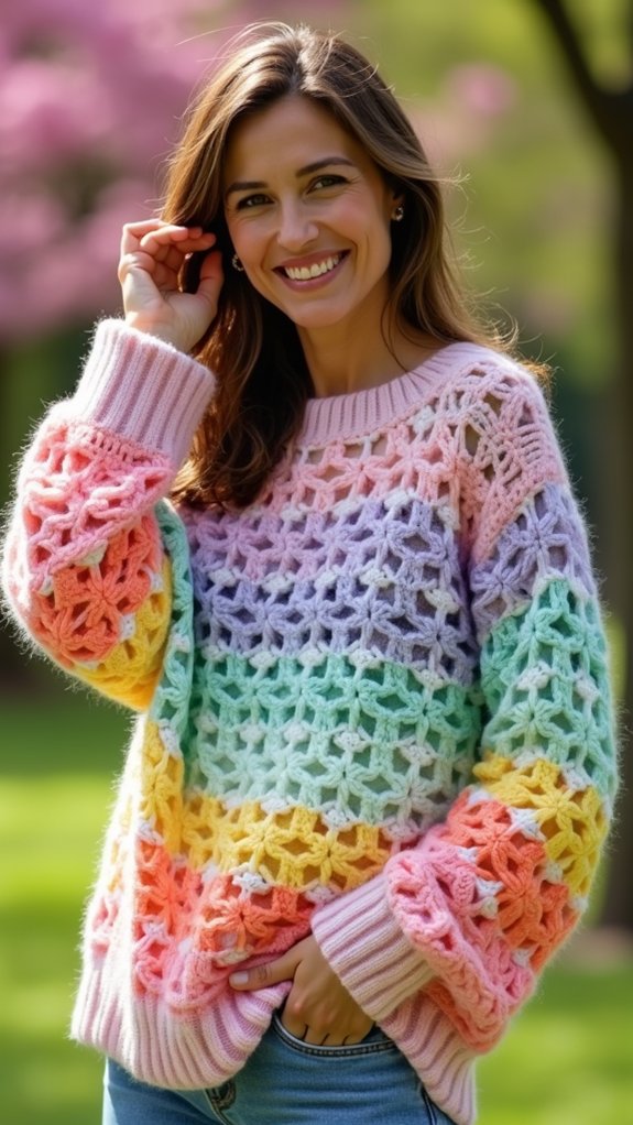 colorful crochet pattern design