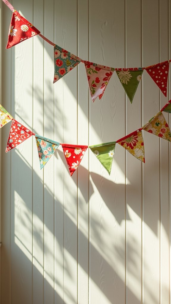 colorful fabric decoration flags