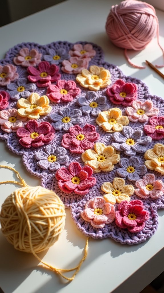 colorful flower pattern blanket