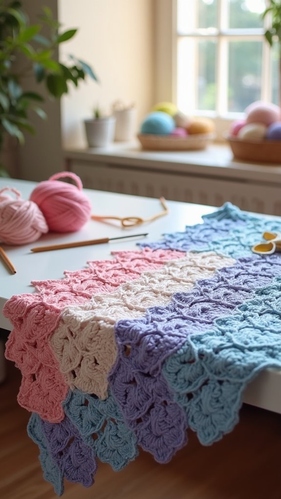 colorful gradient blanket design