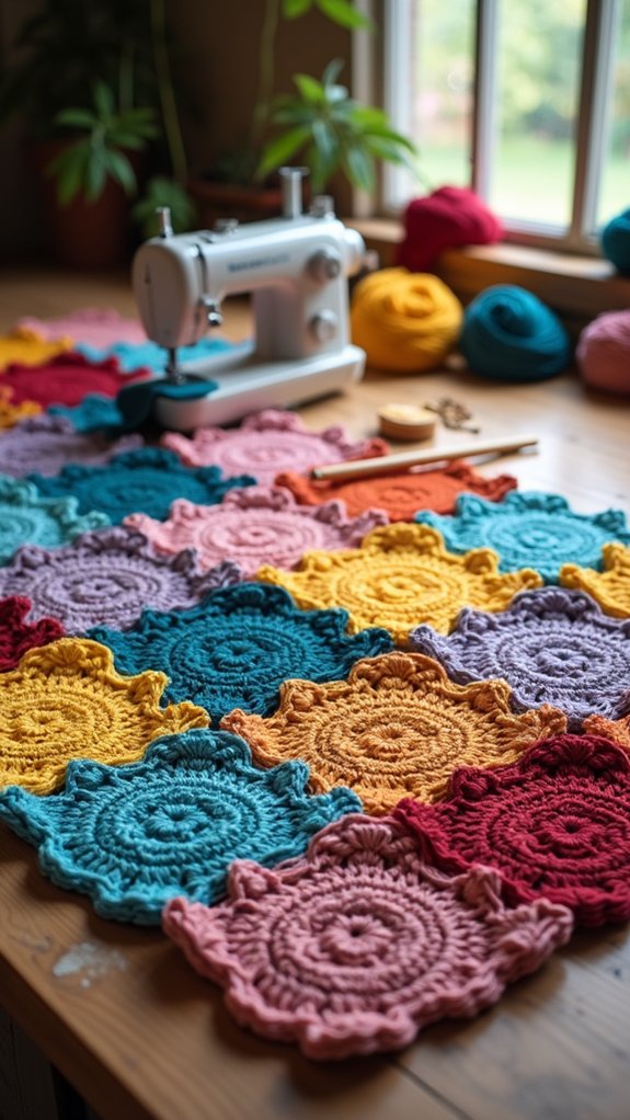 colorful handmade crochet blanket