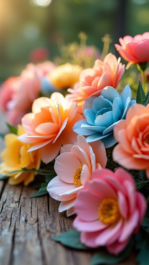 colorful handmade floral arrangements
