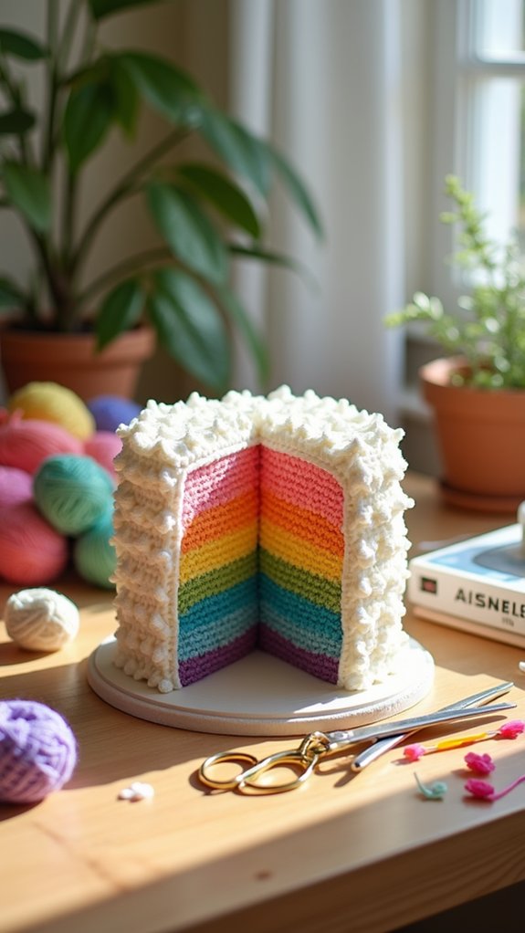 colorful multi layered dessert