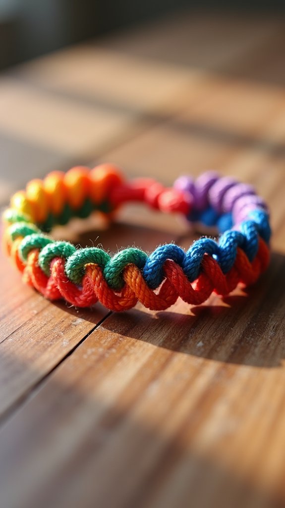 colorful striped bracelet design