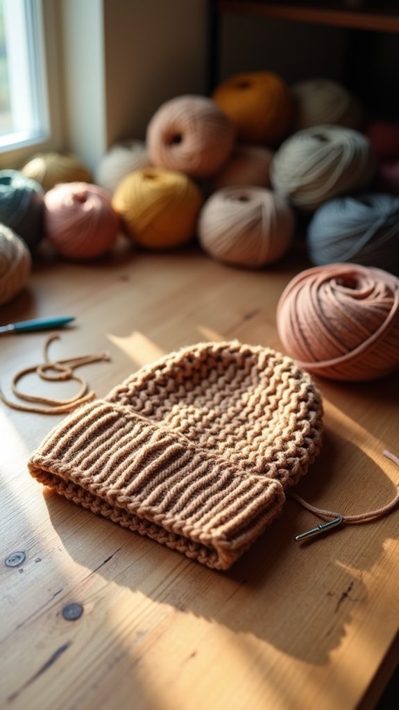 cozy knitted slouchy hat