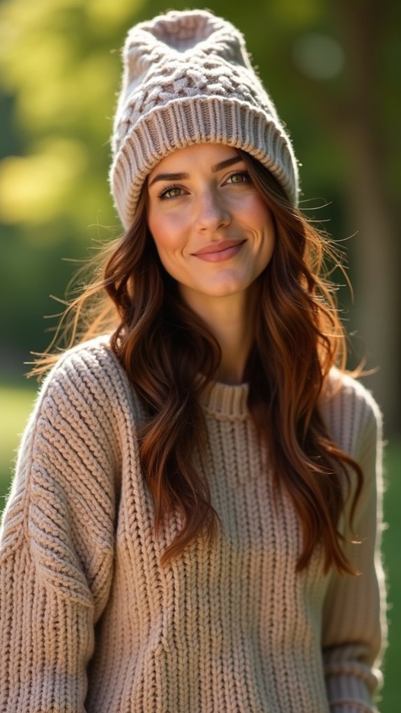 cozy oversized crochet hat