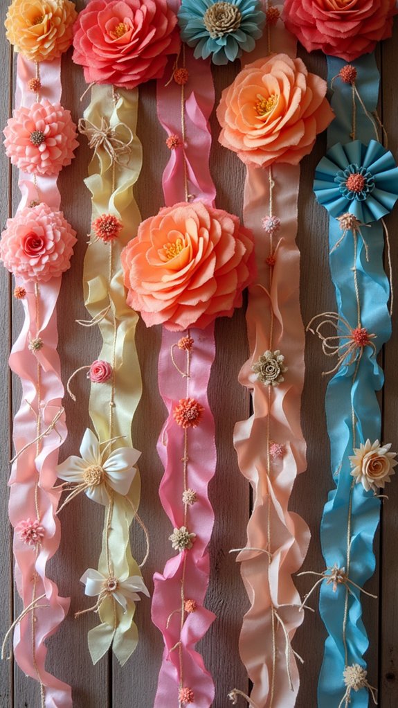 creative ribbon wall decor