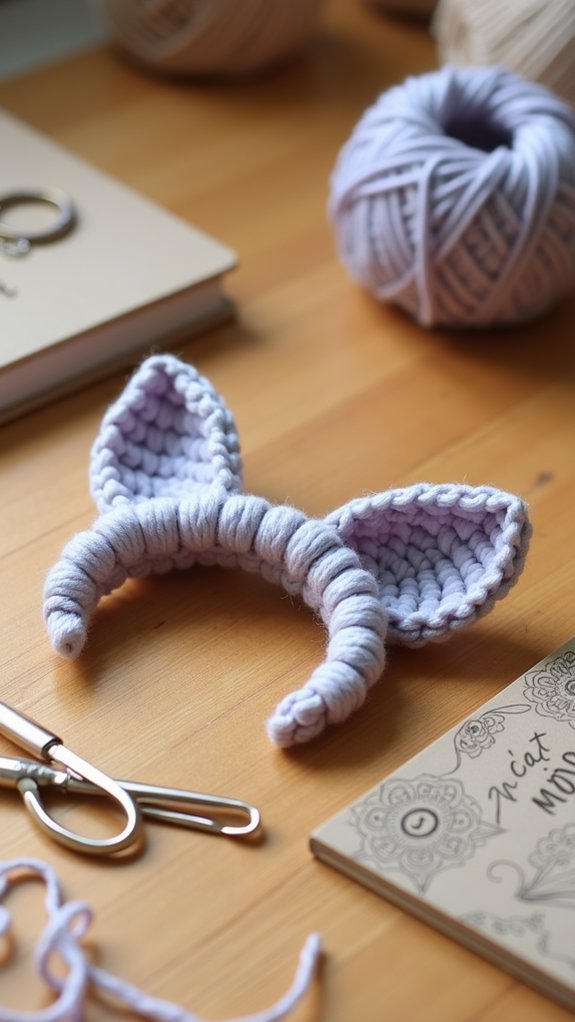 crochet pattern for cat ears