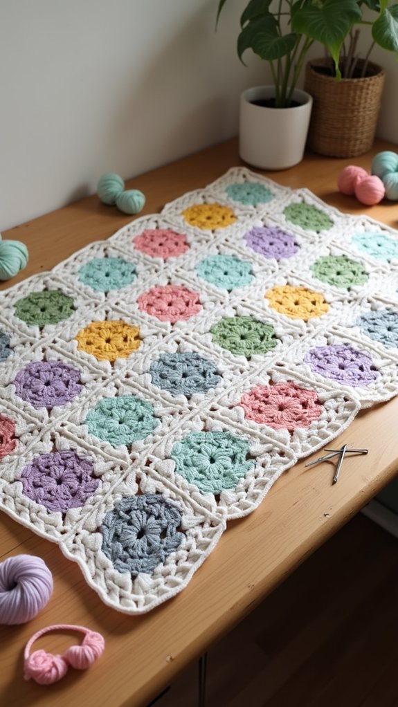 crochet square blanket design