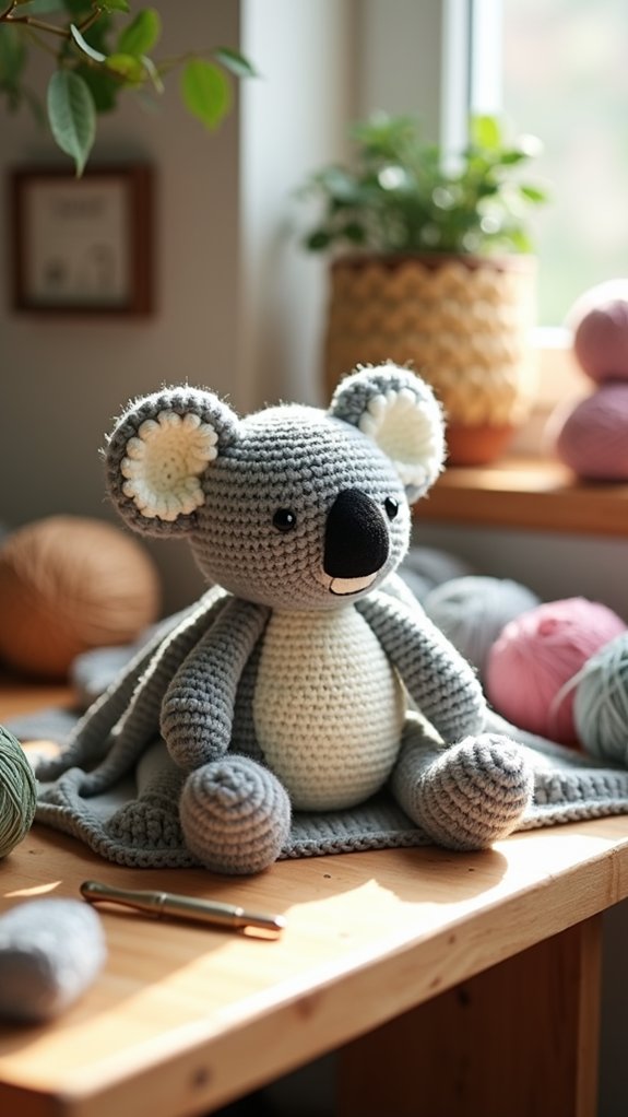 cuddly koala themed blanket companion