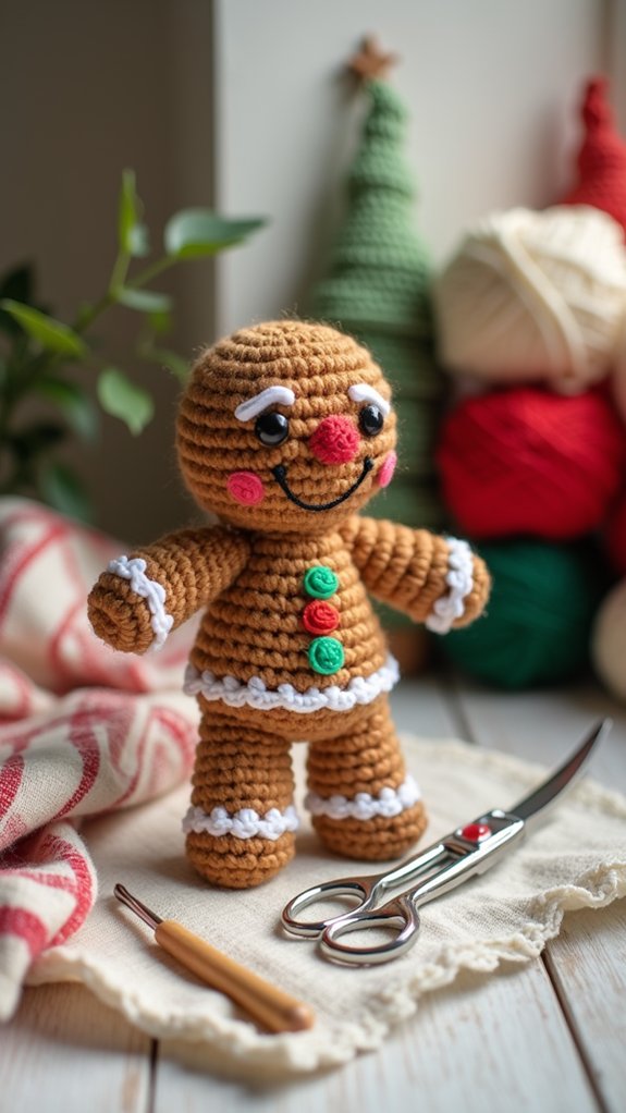 custom crochet gingerbread figurine