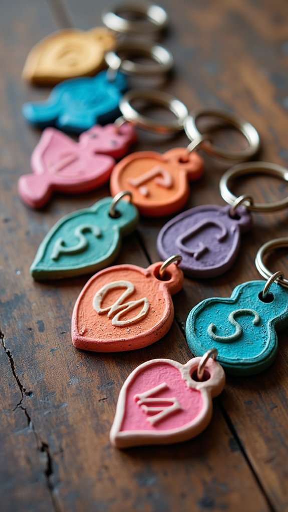 customizable clay keychains available