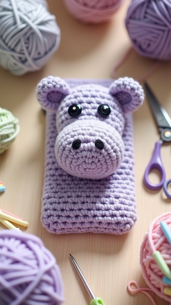cute hippo phone case