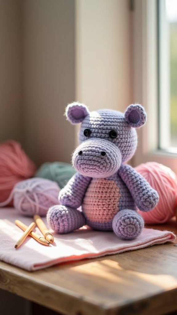 cute mini hippo sculpture