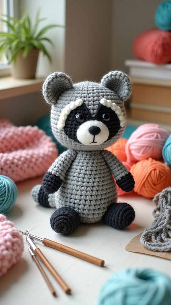 cute raccoon plush toy