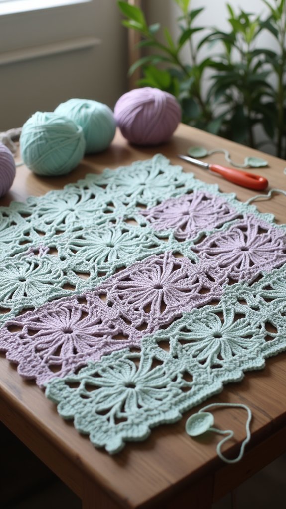 delicate lace lap blanket