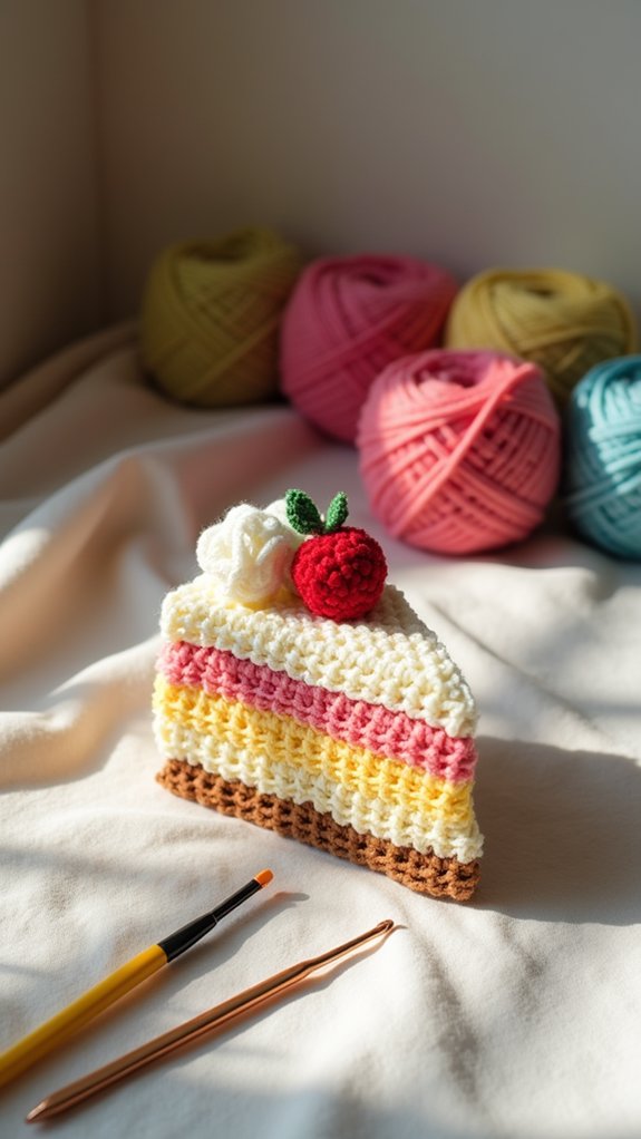 delicious creamy dessert slice