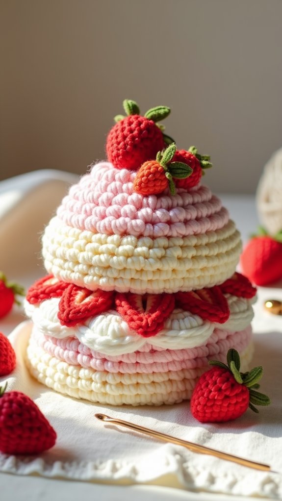 delicious dessert with strawberries