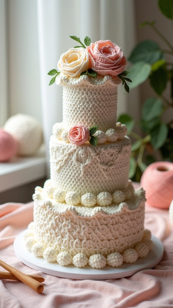 delicious multi tiered celebration dessert