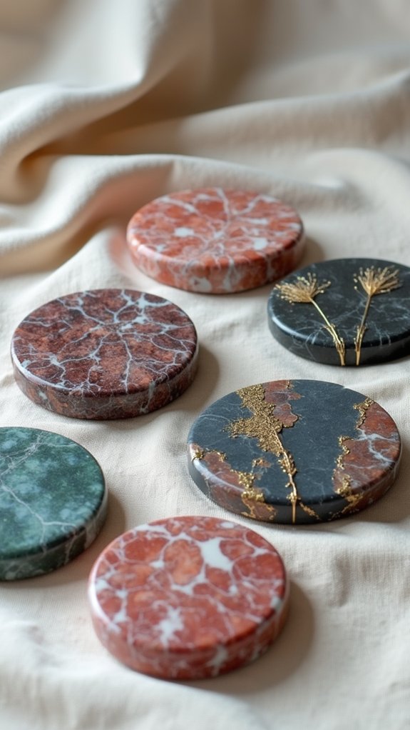 distinctive natural rock coasters