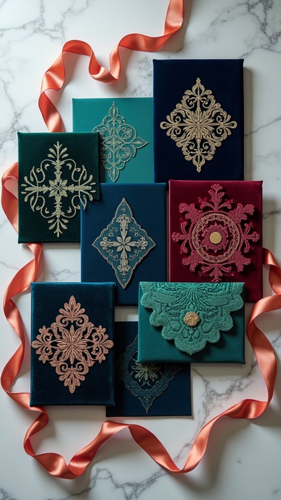 elegant velvet invitation design