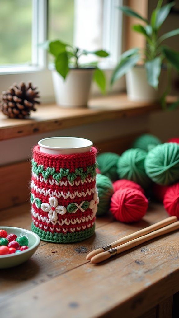 festive drink insulator sleeve