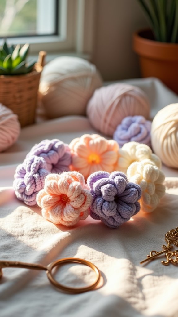 fluffy floral accessory headband