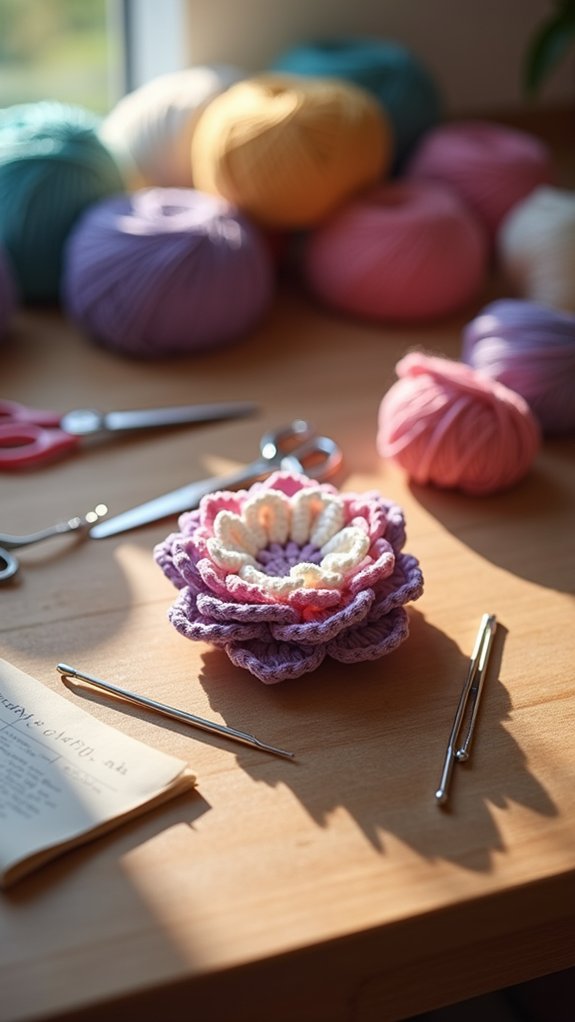 fluffy floral hair accessory