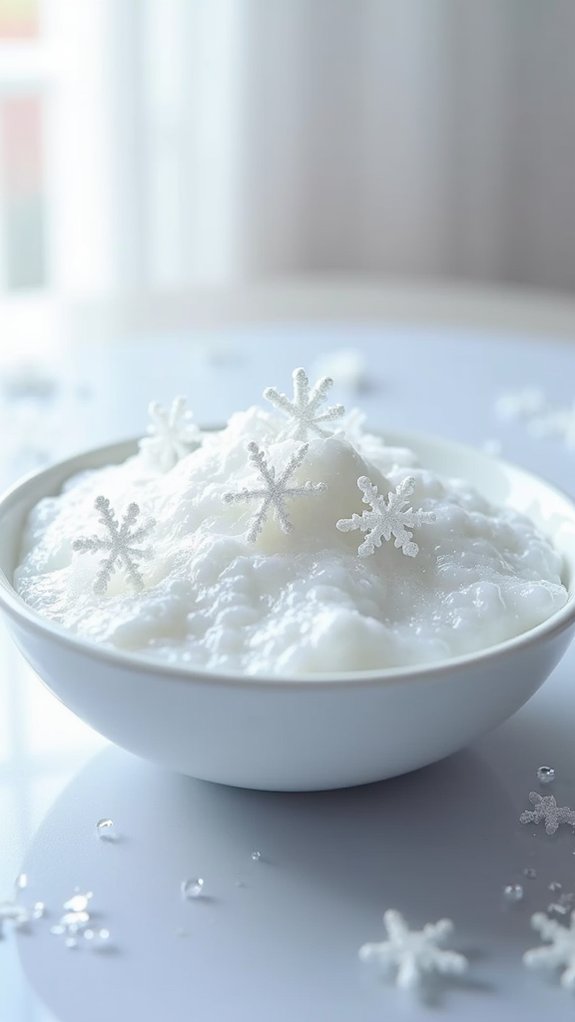 fluffy white wintery goo