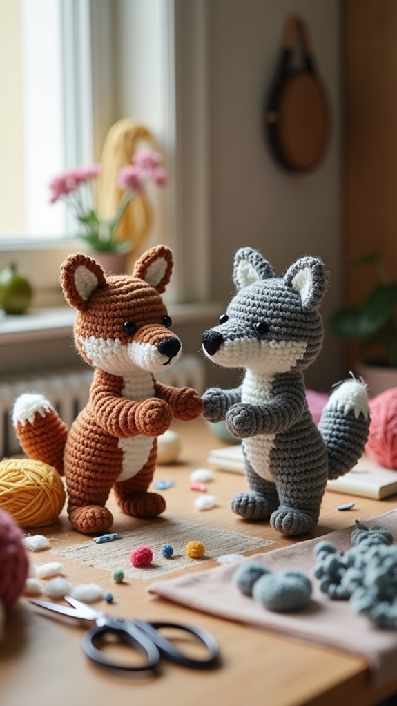 fun wolf finger puppets