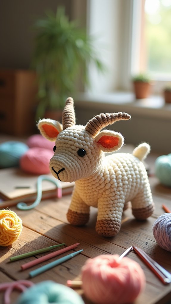 goat themed pencil storage case