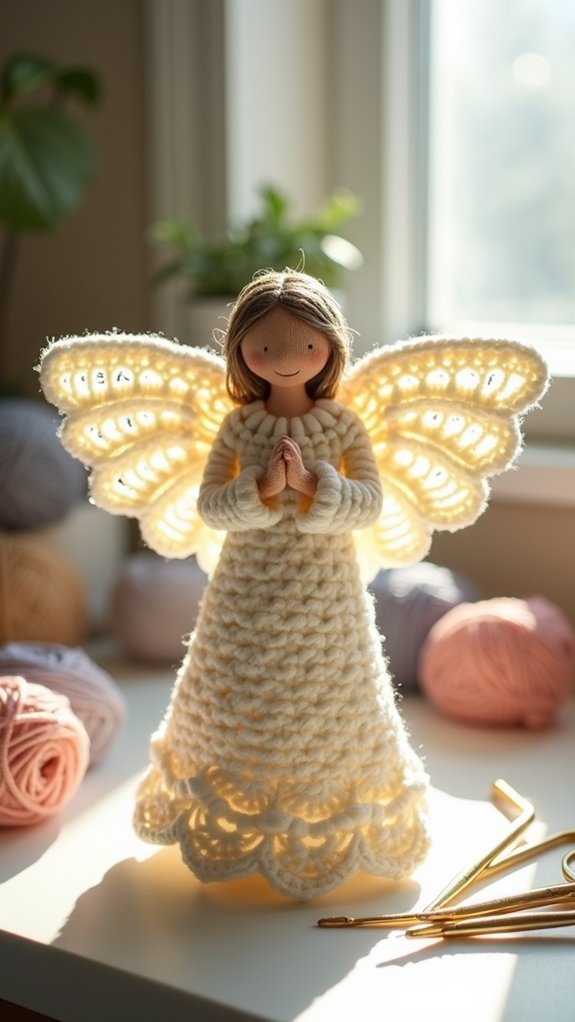 handmade crochet prayer angel
