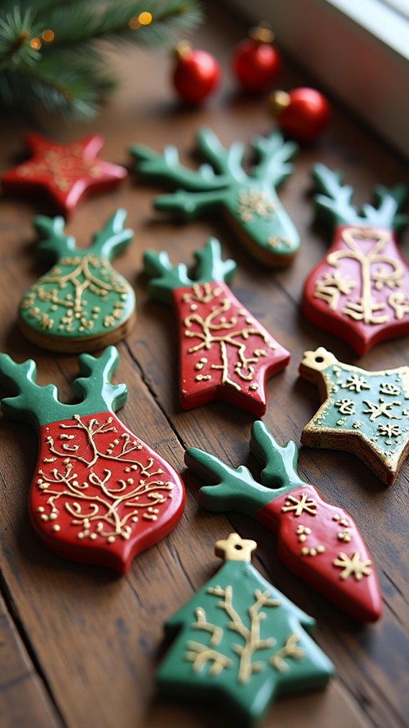 handmade holiday clay decorations