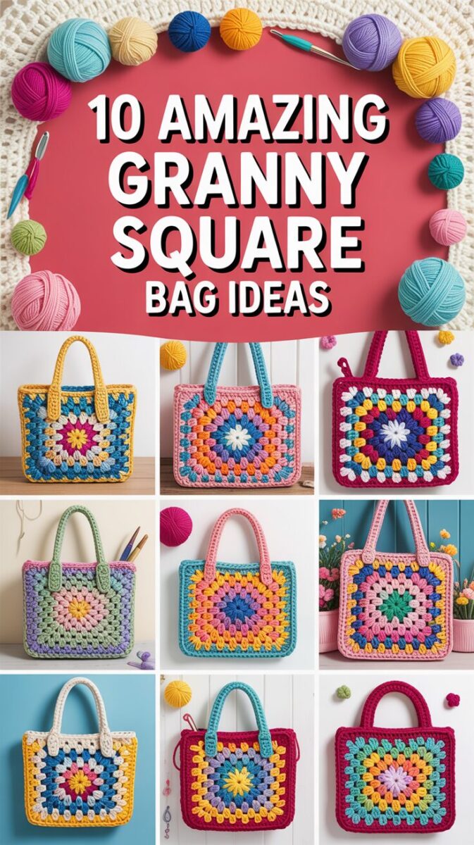 Crochet Granny Square Bag Ideas