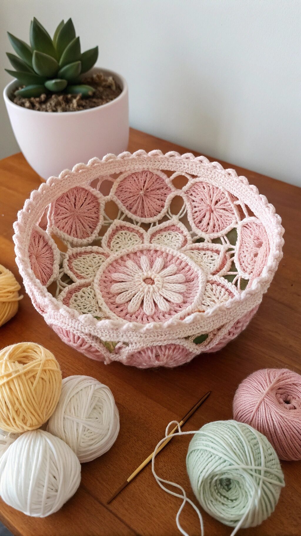 Floral Motif Bowl Cozy