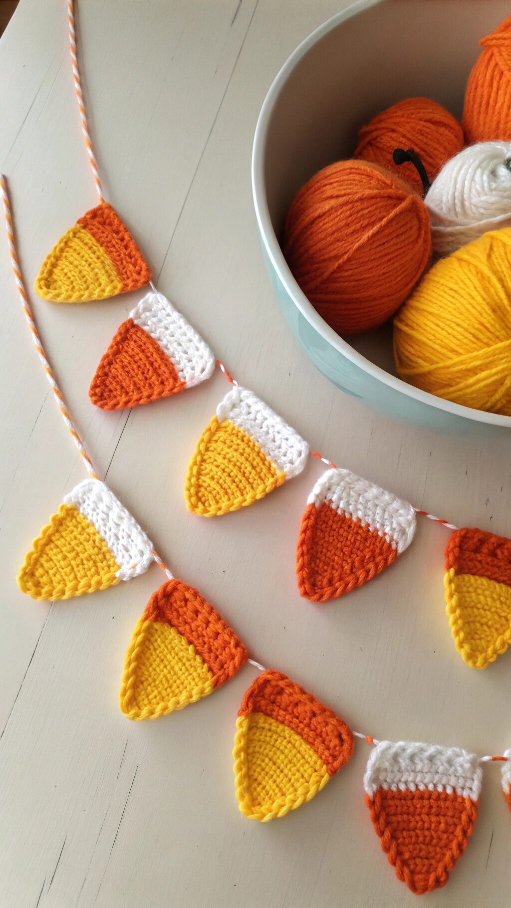 Crochet Candy Corn Garland