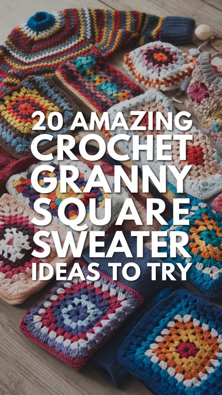 Crochet Granny Square Sweater
