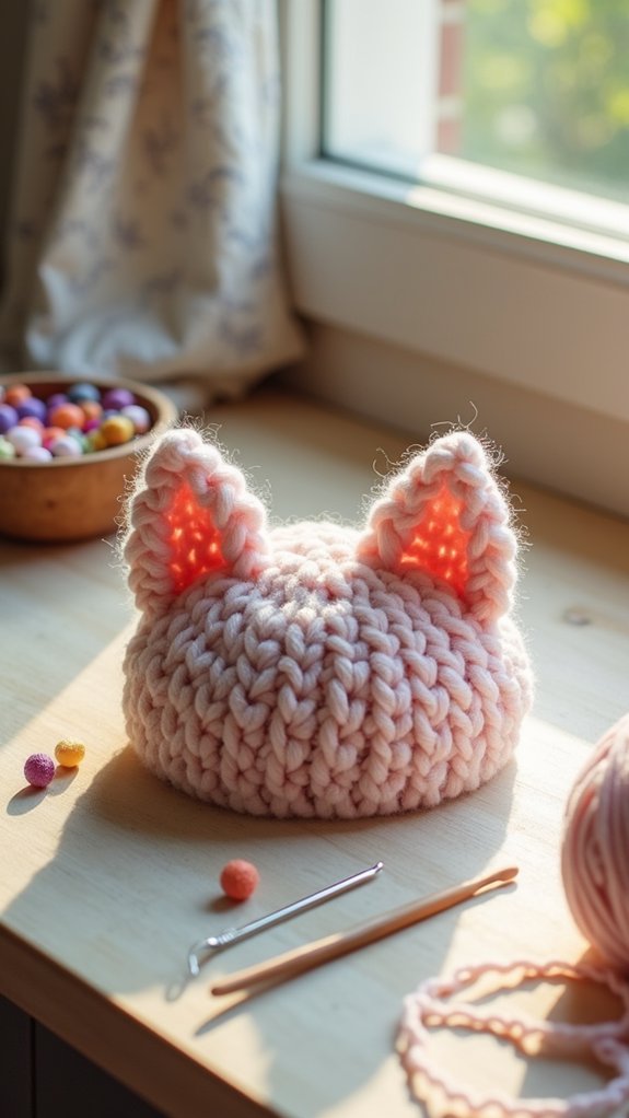 knitted feline accessory design