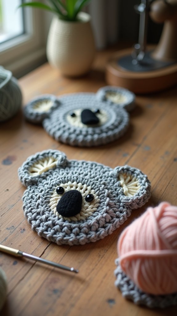 koala themed coaster set