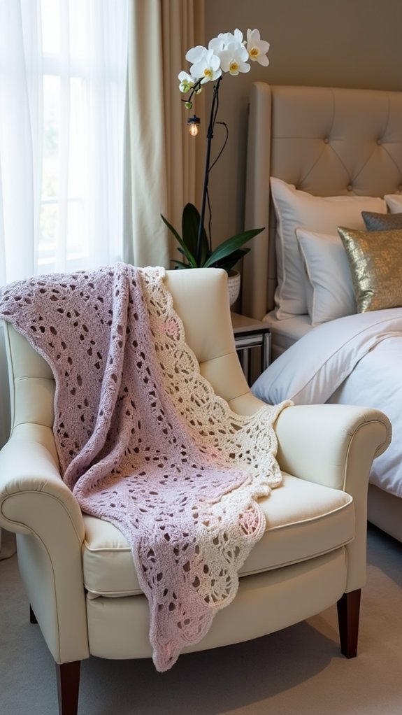 lacy triangular shawl design