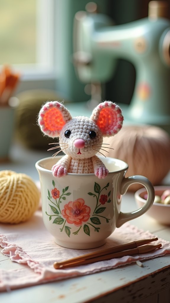 mouse trapped in cup
