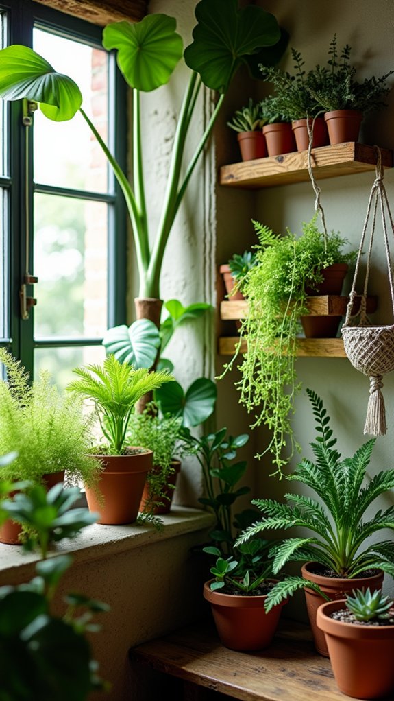 natural decor with plants