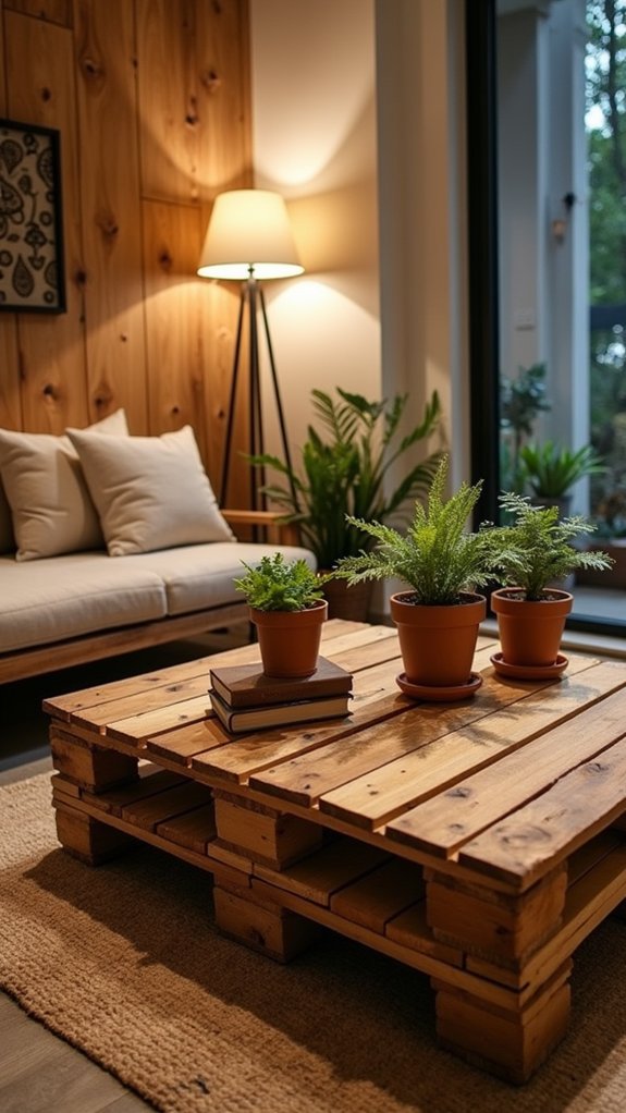 pallets transformed into furniture
